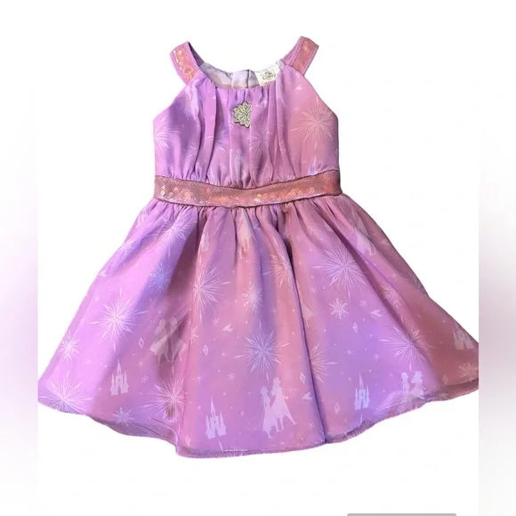 Disney | Dresses | Disney Store Frozen 2 Anna And Elsa Party Dress Purple  Size 2 | Poshmark